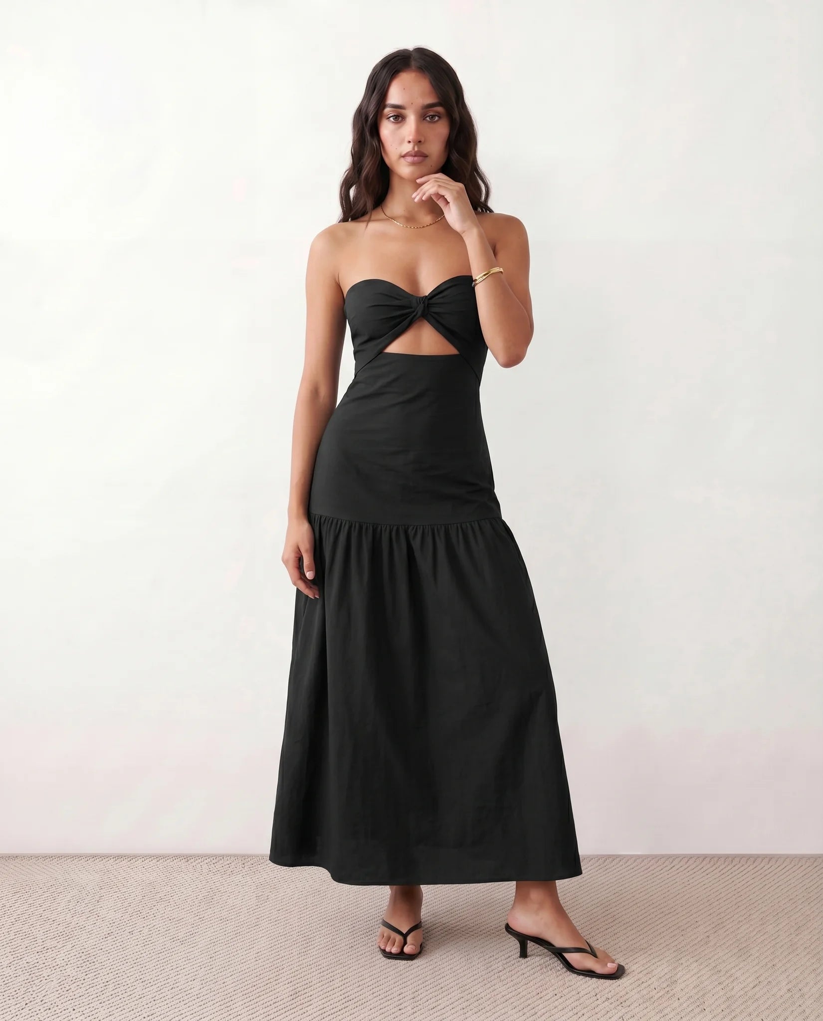 lyra maxi dress Cocktail Maxi Dress - Strapless Sweetheart