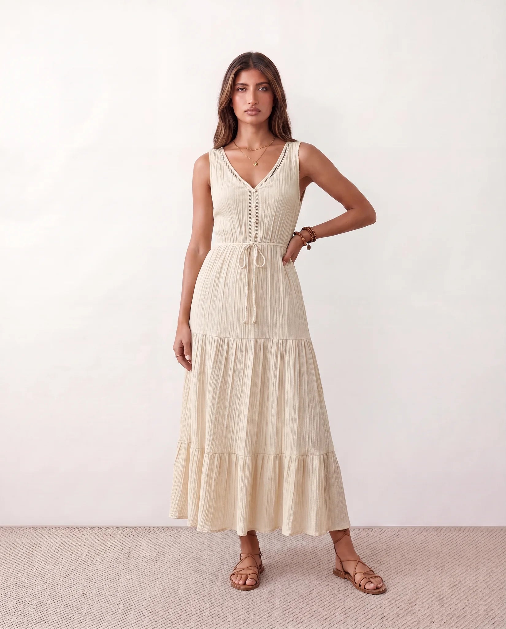 Lubomira A-Line Tiered Midi Dress