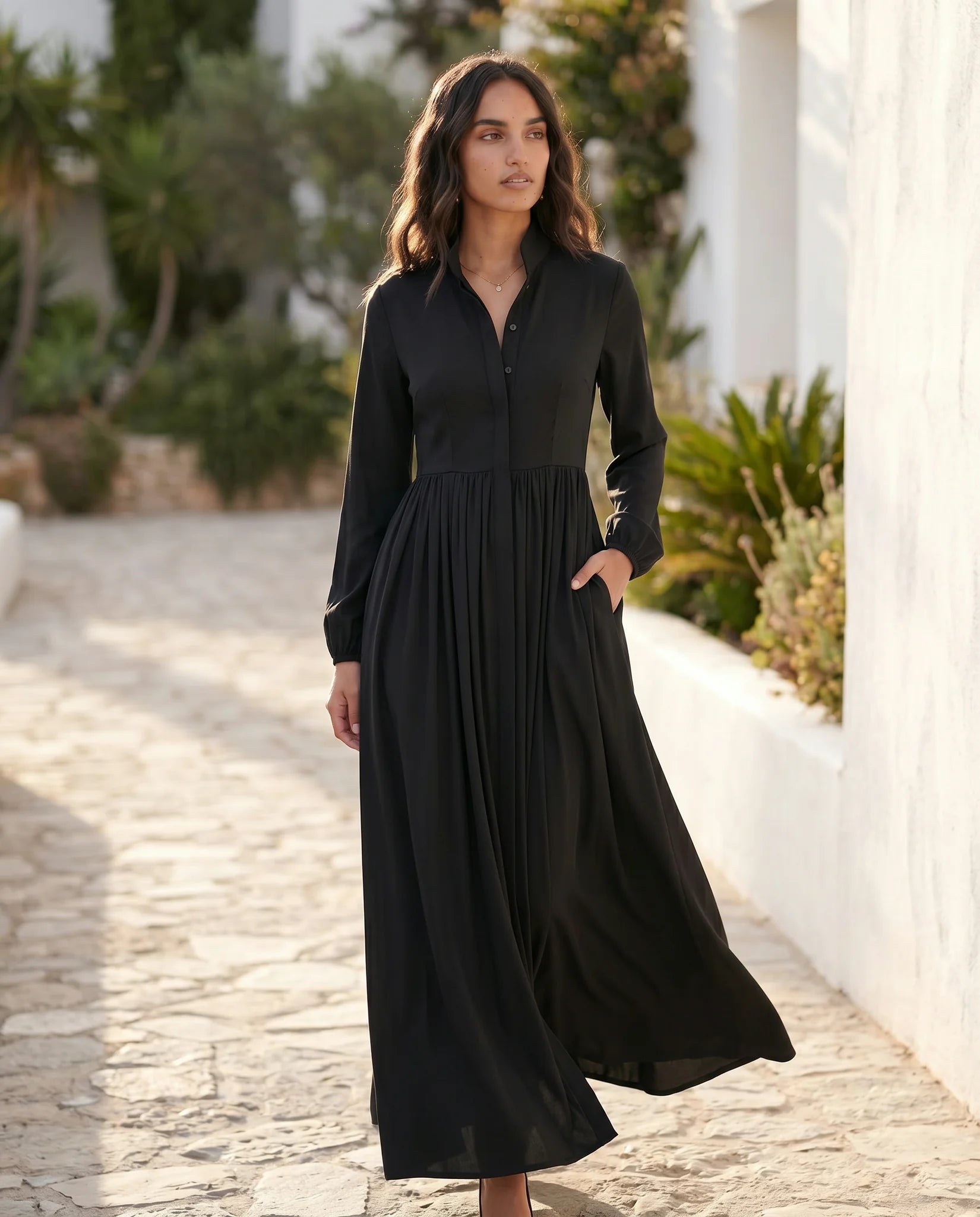 Raissa Button Front Maxi Dress