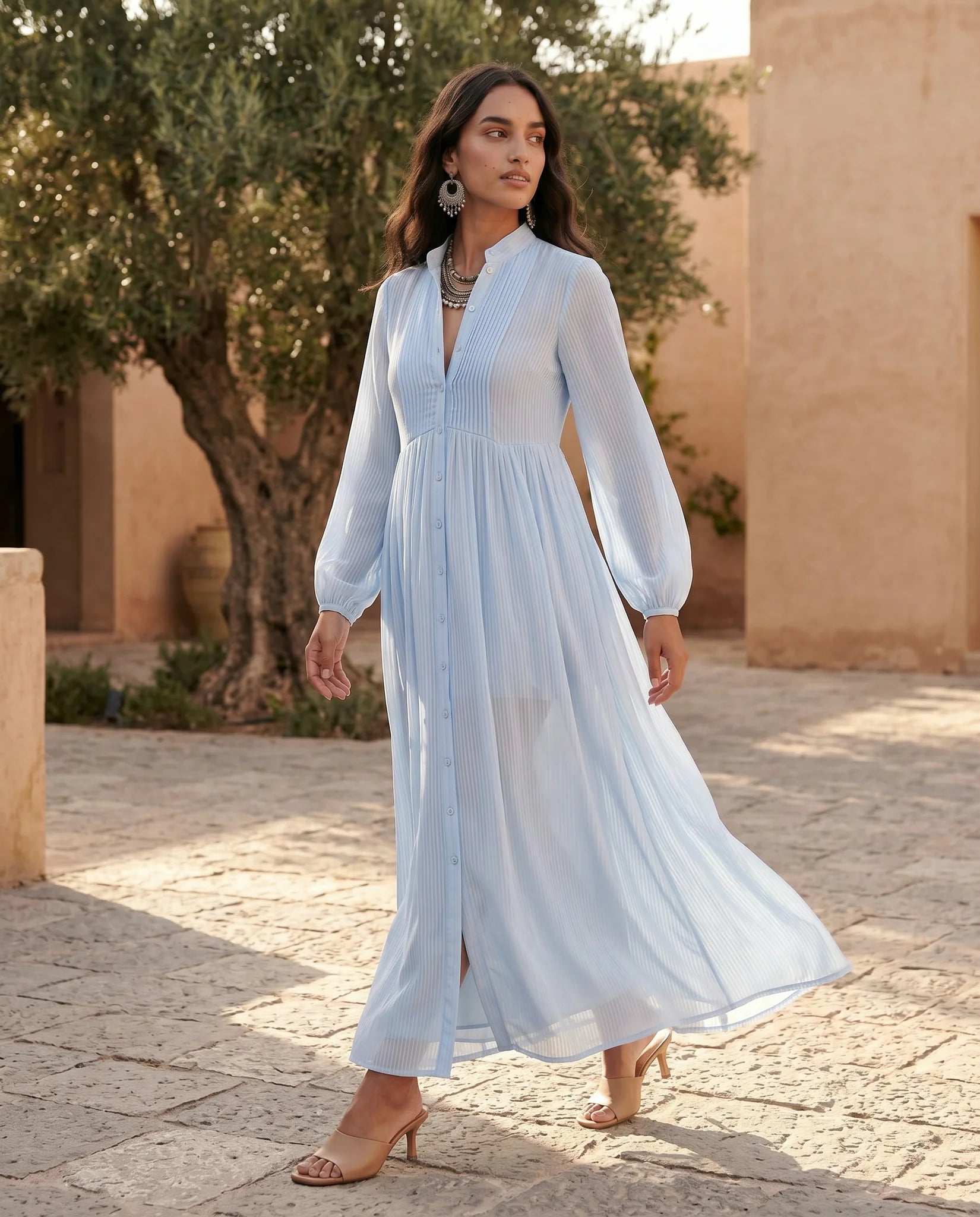 Raissa Button Front Maxi Dress