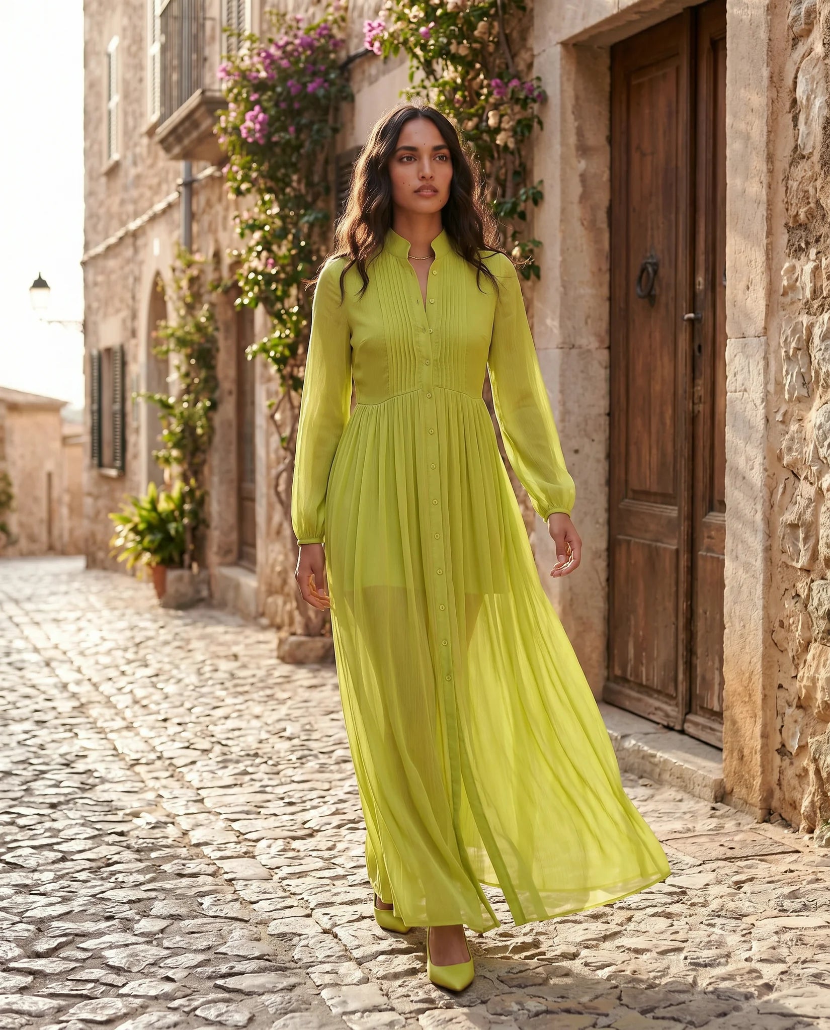 Raissa Button Front Maxi Dress