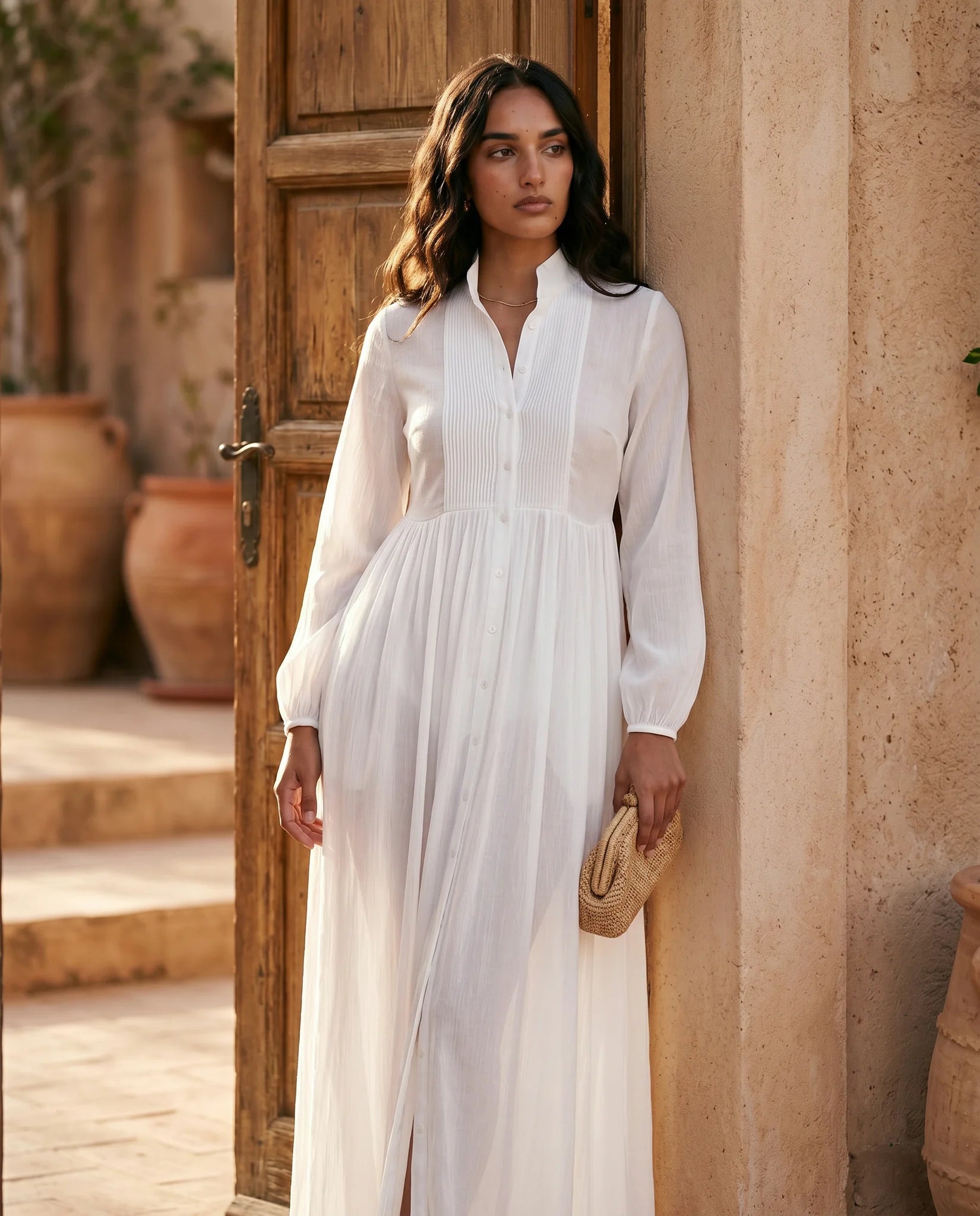 Raissa Button Front Maxi Dress