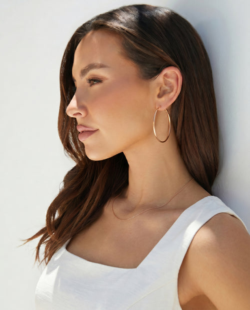 18K Gold Plated Sleekest Hoop Earrings