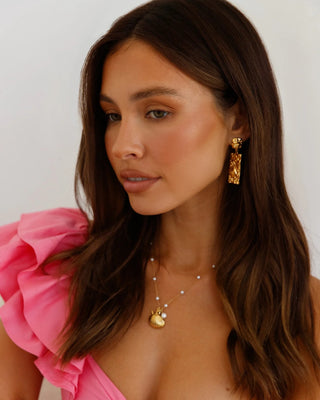 18K Gold Plated Vintage Charm Earrings